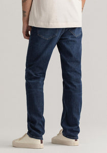 GANT - Arley Regular Fit Jeans, Dark Blue Worn In