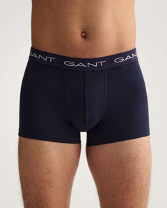GANT - 3 Pack Trunk, Grey, Navy And Dark Blue, Navy Waist Band