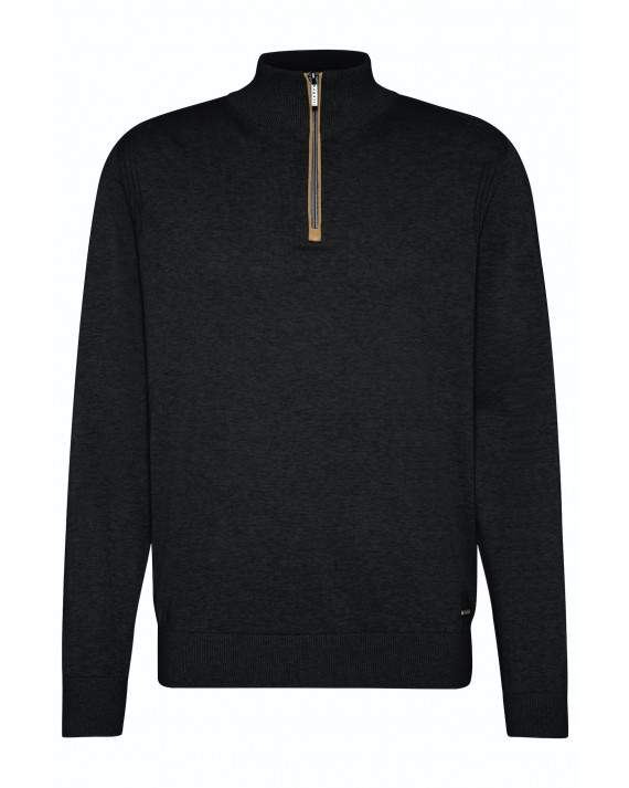 Bugatti - 3XL - Half Zip Cotton Navy