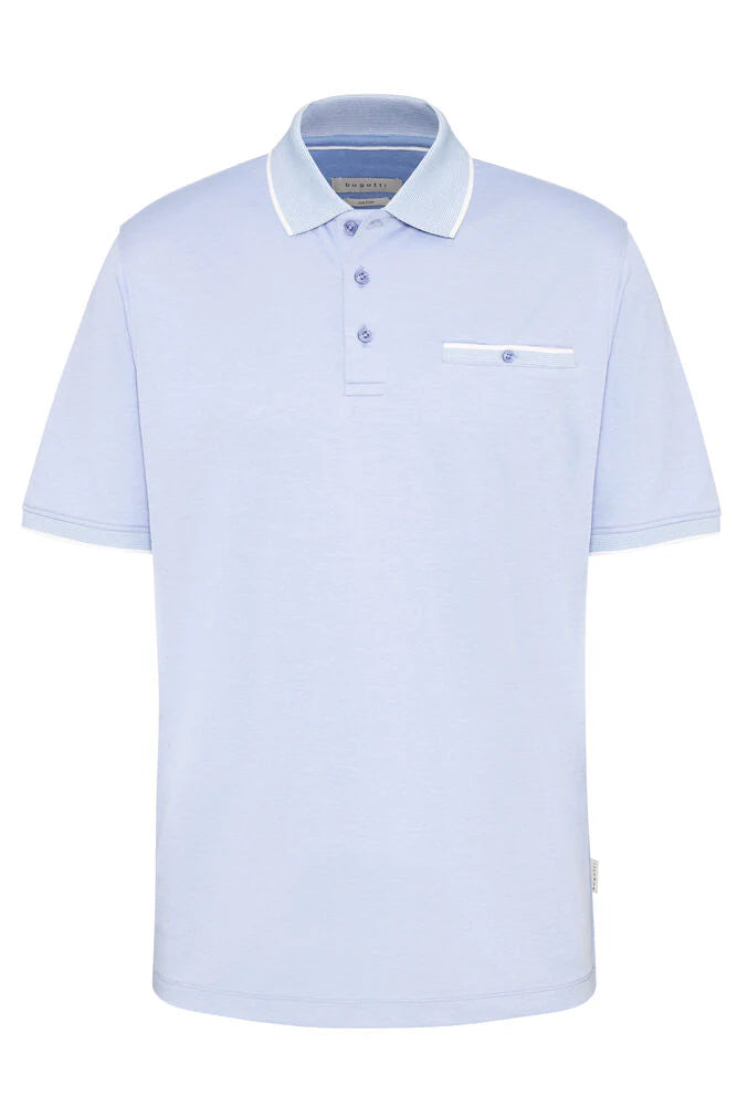 Bugatti - 3XL - Light Blue Functional Polo