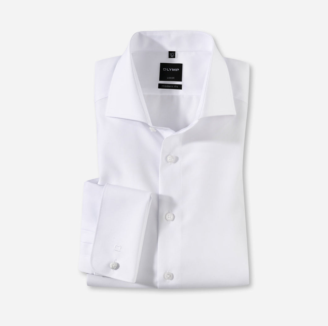 Olymp - White Shirt, Modern Fit, Double Cuff