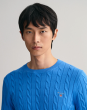 Load image into Gallery viewer, GANT - Cotton Cable C-Neck, Day Blue (XXL only)
