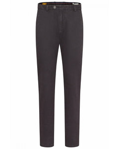 Bugatti - Dark Grey Chinos Made Of Elastic Cotton Blend