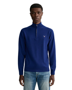 GANT - Superfine Lambswool Half Zip, College Blue (XXL Only)