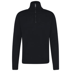 Bugatti - Merino Blend Half Zip Sweater, Dark Navy
