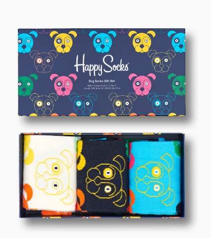 Happy Socks - Dog Gift Set, 3 Pack