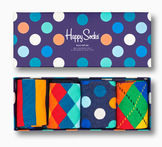 Happy Socks - 4 Pack Multi Color Gift Set