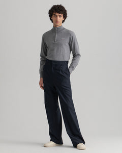 Gant -  New Classic Cotton Half Zip, Dark Grey Melange (XL Only)