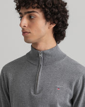Load image into Gallery viewer, Gant -  New Classic Cotton Half Zip, Dark Grey Melange (XL Only)
