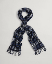 Load image into Gallery viewer, GANT - Check Twill Scarf, Evening Blue
