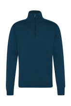 Load image into Gallery viewer, Bugatti - Knit Troyer, Teal 1/4 Zip

