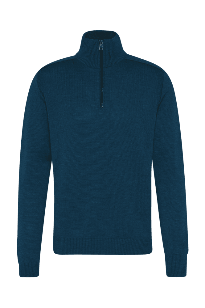 Bugatti - Knit Troyer, Teal 1/4 Zip