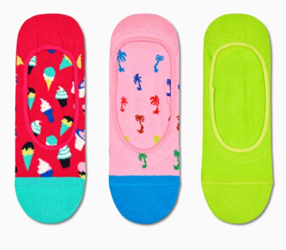 Happy Socks - 3-Pack Ice Cream Liner Socks