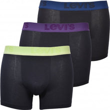 Load image into Gallery viewer, Levis -  3 Pack Boxers, Black/Purple/Yellow

