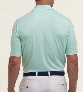 Fairway & Greene - Mini Stripe Jersey Polo, Seaglass (S & L Only)