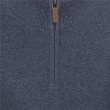 Load image into Gallery viewer, Magee - Valentia Cotton 1/4 Zip Jumper, Blue Mélange
