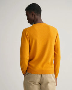 GANT - Superfine Lambswool Crew Neck,Mustard Orange (XXL Only)