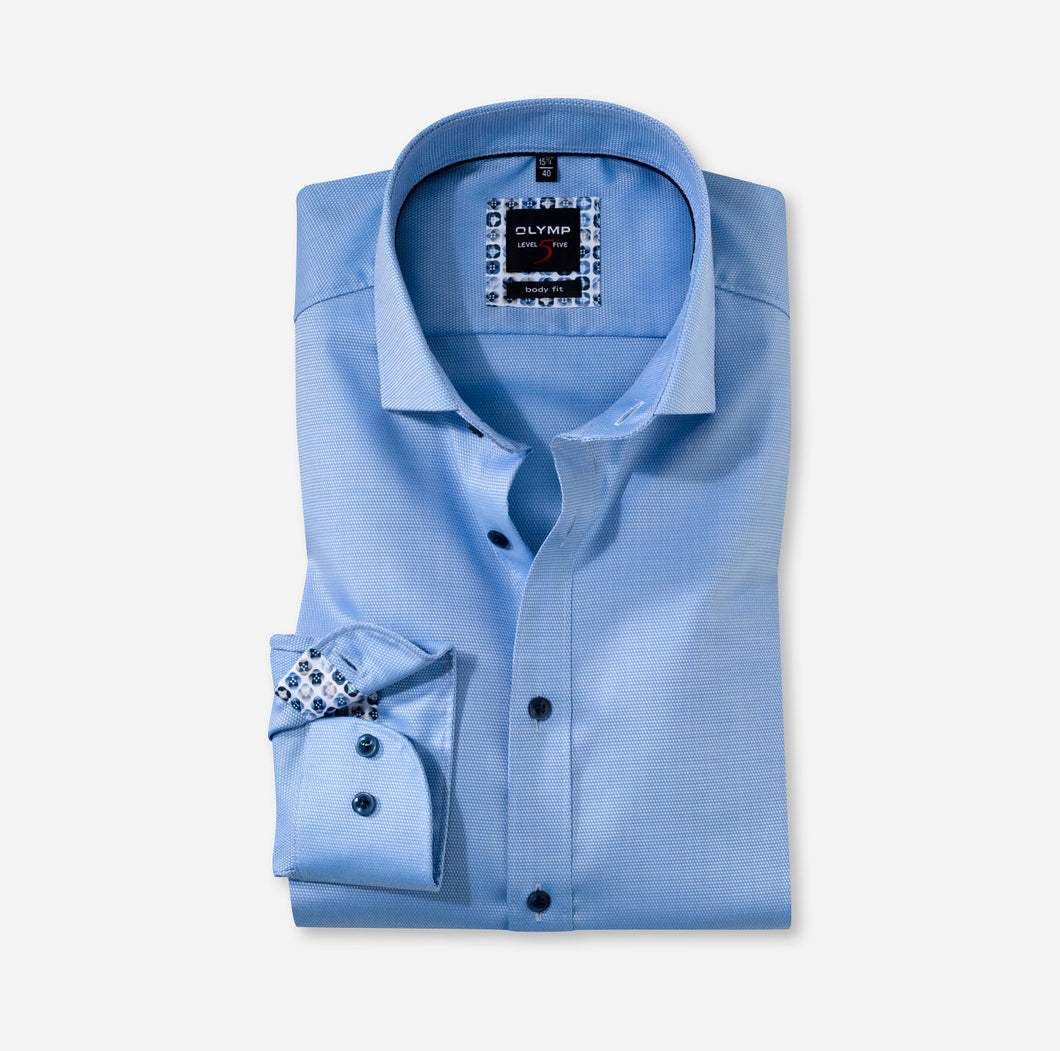 OLYMP -  Level 5, Body Fit, Business Shirt Blue