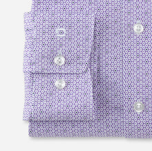 Load image into Gallery viewer, OLYMP -  24/7 Modern Fit Blue Patterned Shirt, Purple (Size 43 Only)

