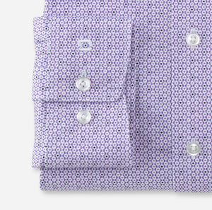 OLYMP -  24/7 Modern Fit Blue Patterned Shirt, Purple (Size 43 Only)