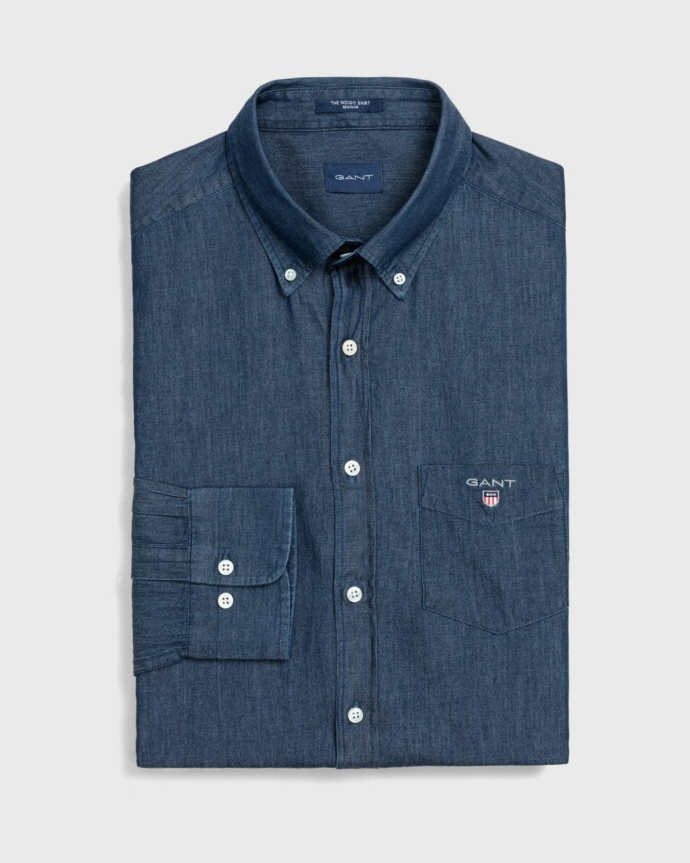 GANT - 3XL - Slim Fit Indigo Shirt, Dark Indigo