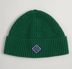 GANT - Cotton Rib Knit Hat, Eden Green
