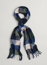 Load image into Gallery viewer, GANT - Multi Check Twill Scarf, Marine
