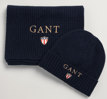 Load image into Gallery viewer, GANT - Scarf &amp; Beanie Set, Evening Blue
