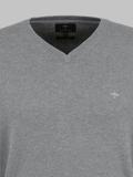 Fynch Hatton - 3XL - Merino Cashmere, V-Neck, Grey, Silver
