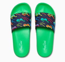 Load image into Gallery viewer, Happy Socks - Pool Sliders Sunny Days, Green (Size 40/41 Only)
