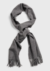 GANT - Solid Wool Scarf, Charcoal Melange
