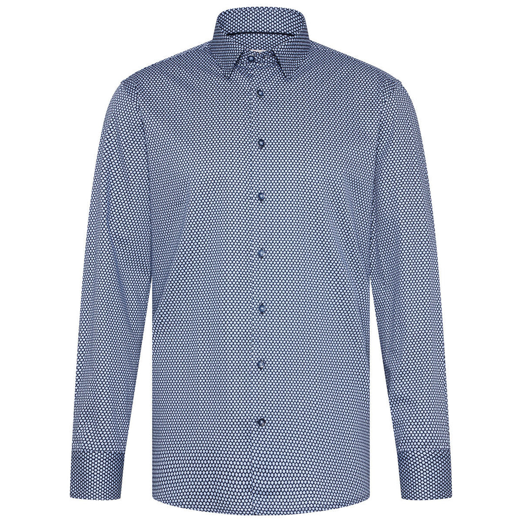 Bugatti - Navy Blue Print Shirt, Modern Fit (S Only)