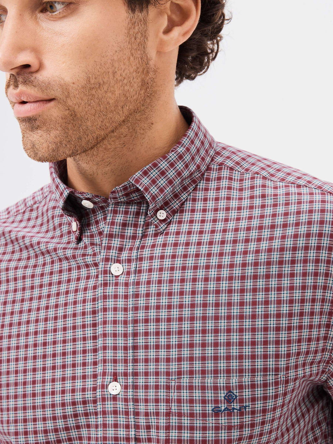 GANT - Regular Fit Tartan Twill Shirt, Red and Blue